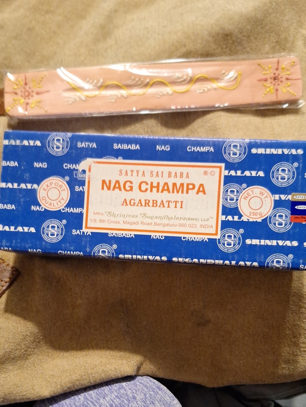 Nag Champa Incense Sticks & Ash Catcher Paddle